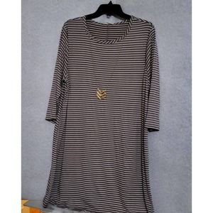 Forever Rose Couture TAN Striped Dress size 2x